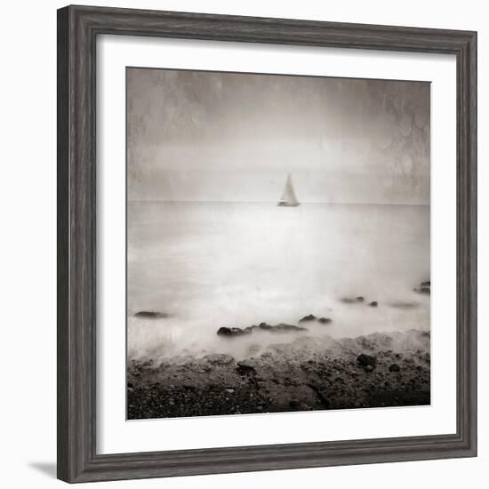 A Distant Sailing Boat on the Sea-Luis Beltran-Framed Photographic Print