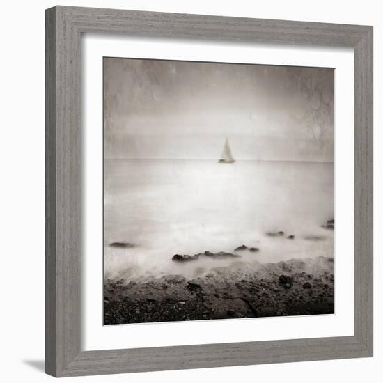 A Distant Sailing Boat on the Sea-Luis Beltran-Framed Photographic Print