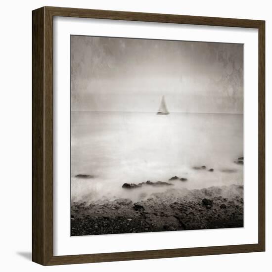 A Distant Sailing Boat on the Sea-Luis Beltran-Framed Photographic Print