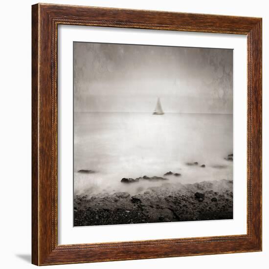 A Distant Sailing Boat on the Sea-Luis Beltran-Framed Photographic Print