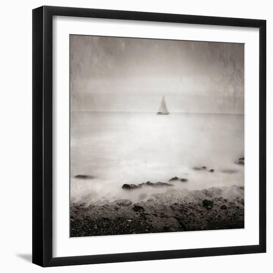 A Distant Sailing Boat on the Sea-Luis Beltran-Framed Photographic Print