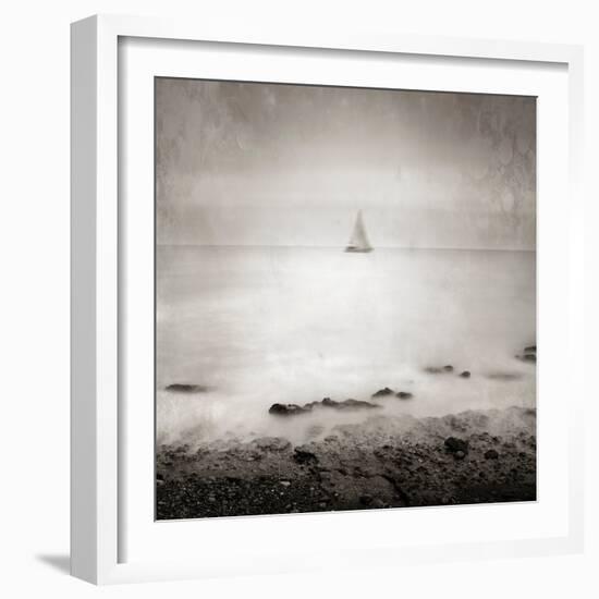 A Distant Sailing Boat on the Sea-Luis Beltran-Framed Photographic Print