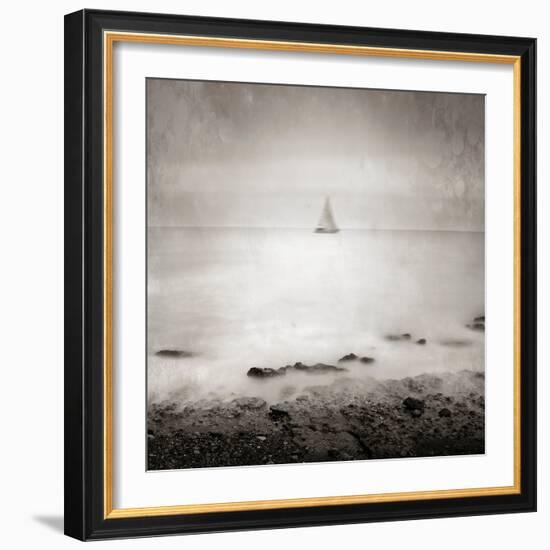 A Distant Sailing Boat on the Sea-Luis Beltran-Framed Photographic Print