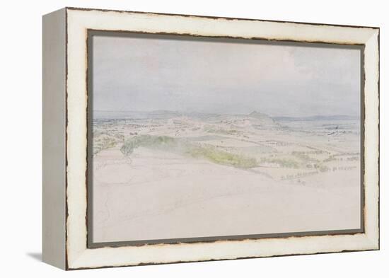 A Distant View of Edinburgh, 1809 (W/C over Graphite on Paper)-Thomas Stothard-Framed Premier Image Canvas