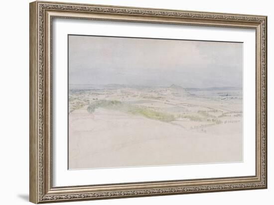 A Distant View of Edinburgh, 1809 (W/C over Graphite on Paper)-Thomas Stothard-Framed Giclee Print