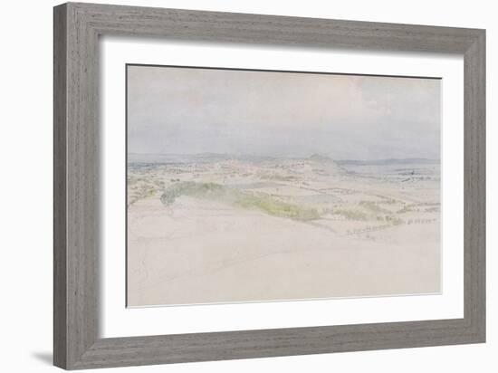 A Distant View of Edinburgh, 1809 (W/C over Graphite on Paper)-Thomas Stothard-Framed Giclee Print