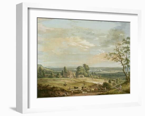 A Distant View of Maidstone, from Lower Bell Inn, Boxley Hill-Paul Sandby-Framed Giclee Print