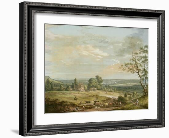 A Distant View of Maidstone, from Lower Bell Inn, Boxley Hill-Paul Sandby-Framed Giclee Print