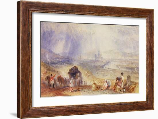 A Distant View, Rouen, C.1834-J. M. W. Turner-Framed Giclee Print