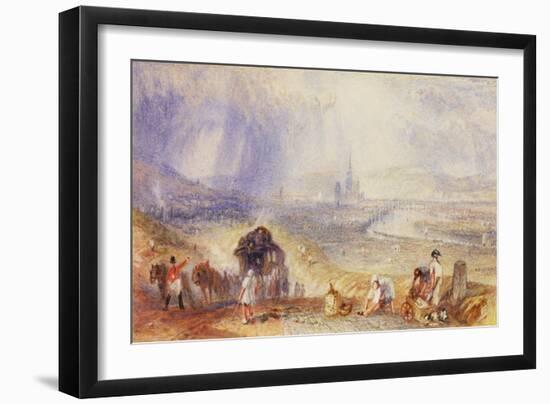 A Distant View, Rouen, C.1834-J. M. W. Turner-Framed Giclee Print