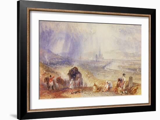 A Distant View, Rouen, C.1834-J. M. W. Turner-Framed Giclee Print