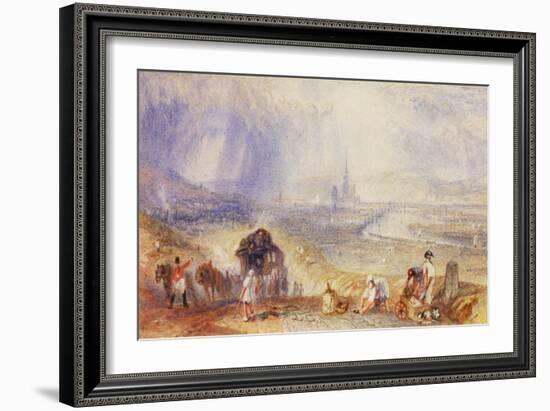 A Distant View, Rouen, C.1834-J. M. W. Turner-Framed Giclee Print