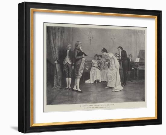 A Distinguished Visitor-George Goodwin Kilburne-Framed Giclee Print