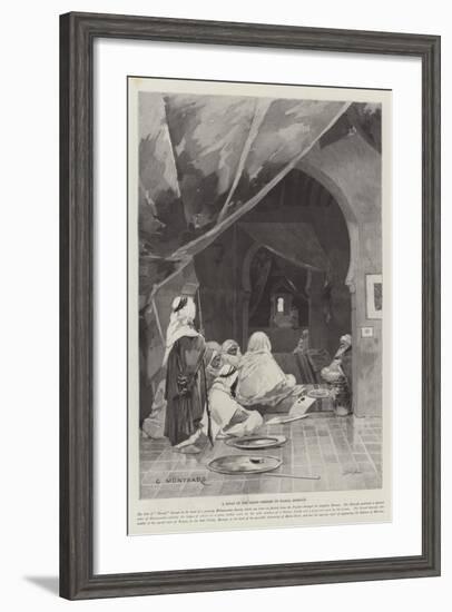 A Divan of the Grand Shereef of Wazan, Morocco-Charles Auguste Loye-Framed Giclee Print