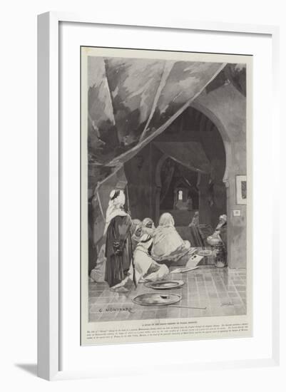 A Divan of the Grand Shereef of Wazan, Morocco-Charles Auguste Loye-Framed Giclee Print