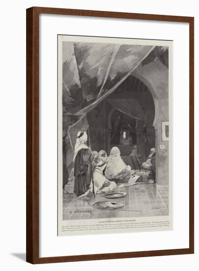 A Divan of the Grand Shereef of Wazan, Morocco-Charles Auguste Loye-Framed Giclee Print