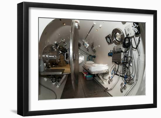A Dive Chamber Is Ready for Use at the U.S. Naval Base Guam Dive Locker-null-Framed Photographic Print