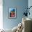 A Diver Approaches Colorful Soft Corals and Crinoids on the Reefs of Raja Ampat-null-Framed Photographic Print displayed on a wall