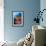 A Diver Approaches Colorful Soft Corals and Crinoids on the Reefs of Raja Ampat-null-Framed Photographic Print displayed on a wall