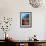 A Diver Approaches Colorful Soft Corals and Crinoids on the Reefs of Raja Ampat-null-Framed Photographic Print displayed on a wall