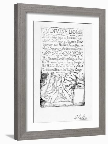 A Divine Image-William Blake-Framed Giclee Print