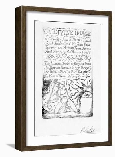 A Divine Image-William Blake-Framed Giclee Print