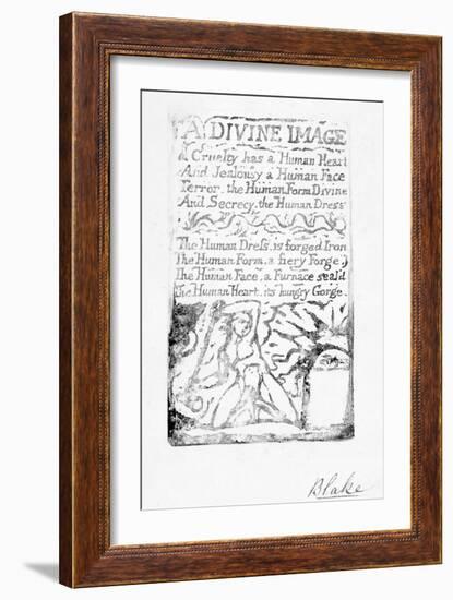 A Divine Image-William Blake-Framed Giclee Print