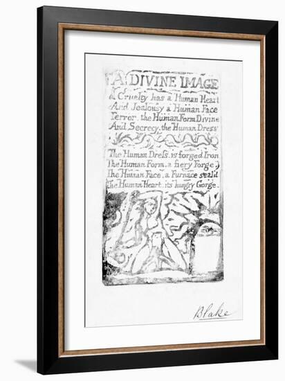 A Divine Image-William Blake-Framed Giclee Print