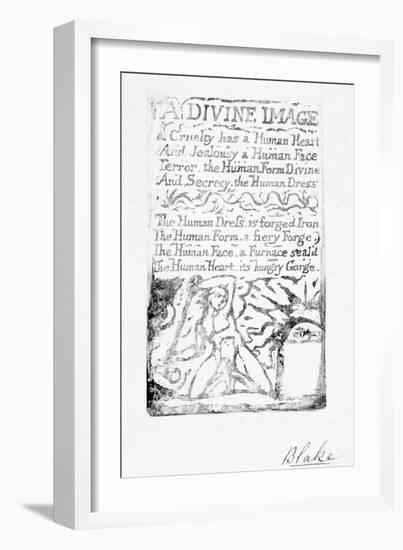 A Divine Image-William Blake-Framed Giclee Print