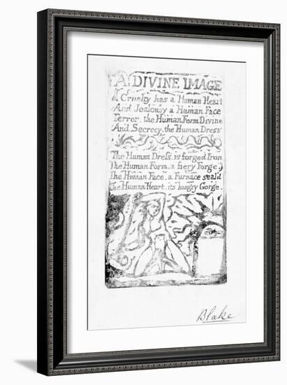 A Divine Image-William Blake-Framed Giclee Print