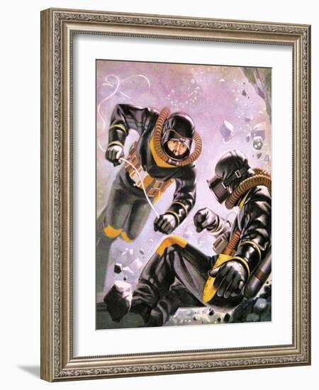 A Diving Expedition Led by Captain Jacques-Yves Cousteau-Mcbride-Framed Giclee Print