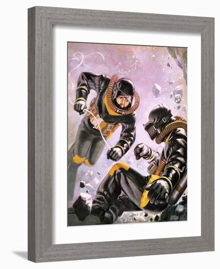 A Diving Expedition Led by Captain Jacques-Yves Cousteau-Mcbride-Framed Giclee Print