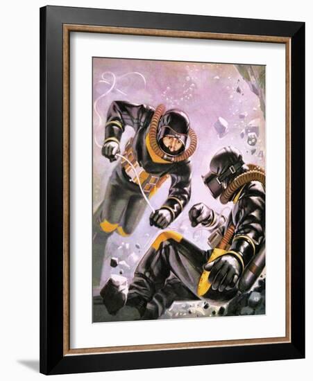 A Diving Expedition Led by Captain Jacques-Yves Cousteau-Mcbride-Framed Giclee Print