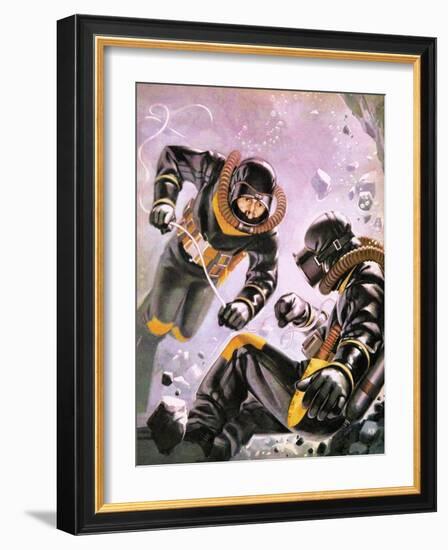 A Diving Expedition Led by Captain Jacques-Yves Cousteau-Mcbride-Framed Giclee Print