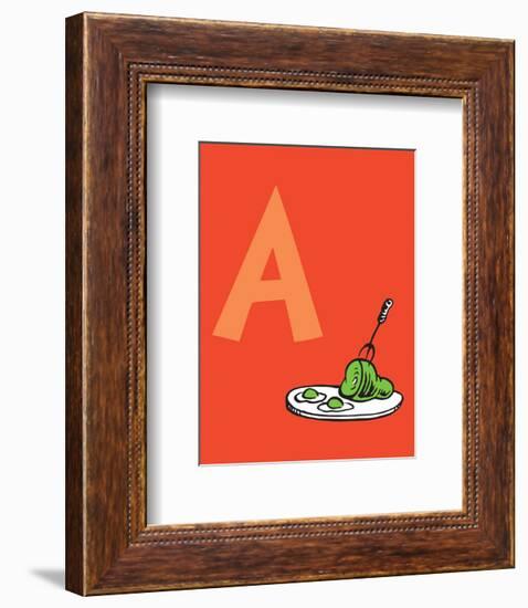 A - Do You Like Green Eggs and Ham? (on red)-Theodor (Dr. Seuss) Geisel-Framed Art Print