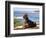 A Doberman Pinscher, Carmel Beach, California, USA-Zandria Muench Beraldo-Framed Photographic Print