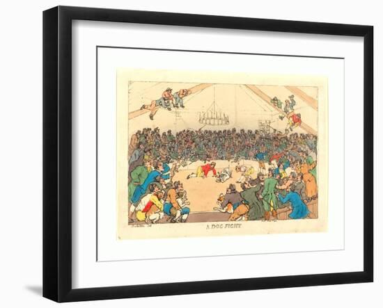 A Dog Fight, 1811-Thomas Rowlandson-Framed Giclee Print