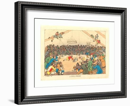 A Dog Fight, 1811-Thomas Rowlandson-Framed Giclee Print