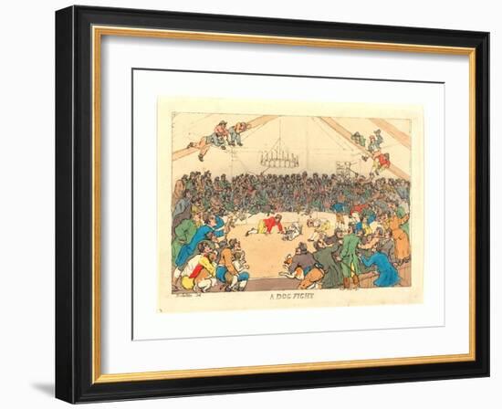 A Dog Fight, 1811-Thomas Rowlandson-Framed Giclee Print