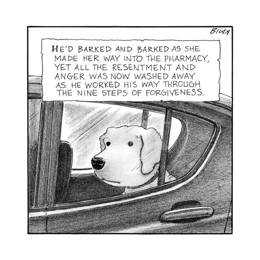A Dog Looks Out Of A Car Window Title He D Barked And Barked As She Ma New Yorker Cartoon Premium Giclee Print Art Com