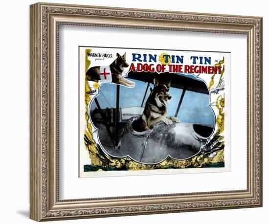 A Dog of the Regiment, Rin Tin Tin, 1927-null-Framed Premium Giclee Print