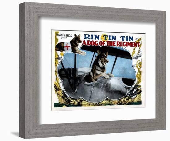 A Dog of the Regiment, Rin Tin Tin, 1927-null-Framed Premium Giclee Print