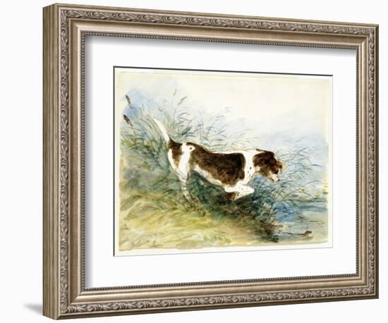 A Dog Watching a Rat in the Water - Dedham, Painted 1831-John Constable-Framed Giclee Print