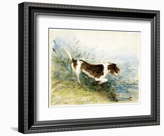 A Dog Watching a Rat in the Water - Dedham, Painted 1831-John Constable-Framed Giclee Print