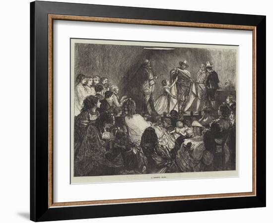 A Domestic Drama-Francis S. Walker-Framed Giclee Print