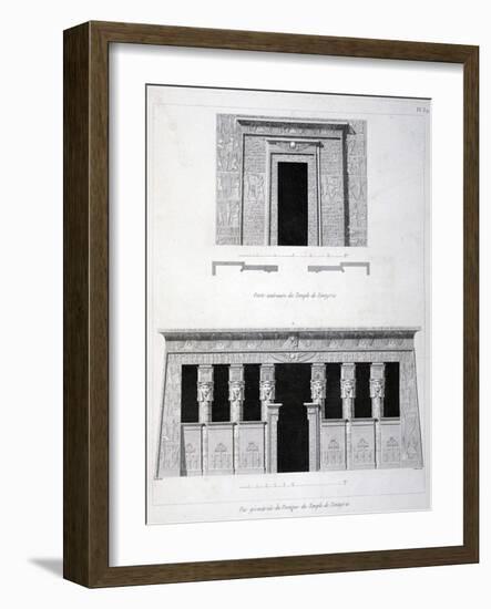 A Doorway and Gantry at the Temple of Tentyris, 19th Century-Vivant Denon-Framed Giclee Print