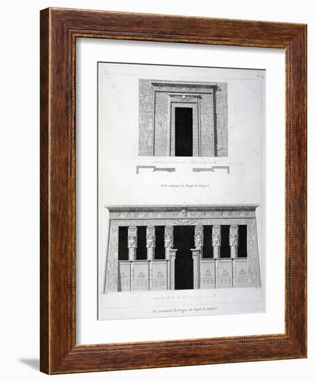 A Doorway and Gantry at the Temple of Tentyris, 19th Century-Vivant Denon-Framed Giclee Print