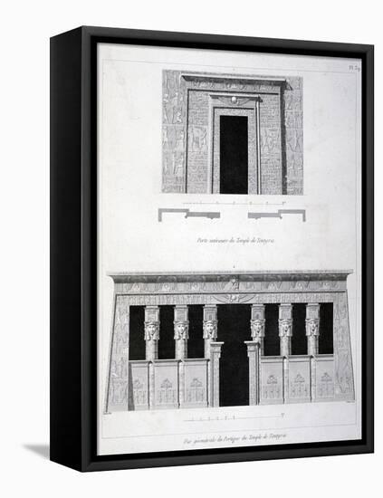 A Doorway and Gantry at the Temple of Tentyris, 19th Century-Vivant Denon-Framed Premier Image Canvas