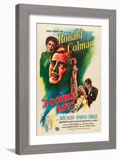 A Double Life, Signe Hasso, Ronald Colman, Shelley Winters, 1947-null-Framed Art Print