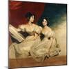 A Double Portrait of the Fullerton Sisters, Seated Full Length, in White Dresses, C.1825-Thomas Lawrence-Mounted Giclee Print